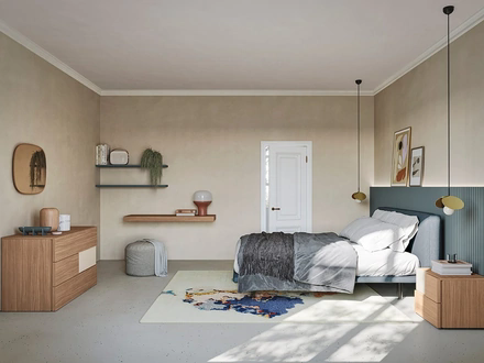 Letto in tessuto Unique di Colombini Casa