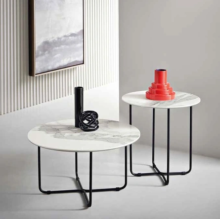 Tavolino in ceramica effetto marmo  Jon di Capodarte