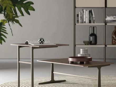 Tavolino Lama in materico Noce di Orme