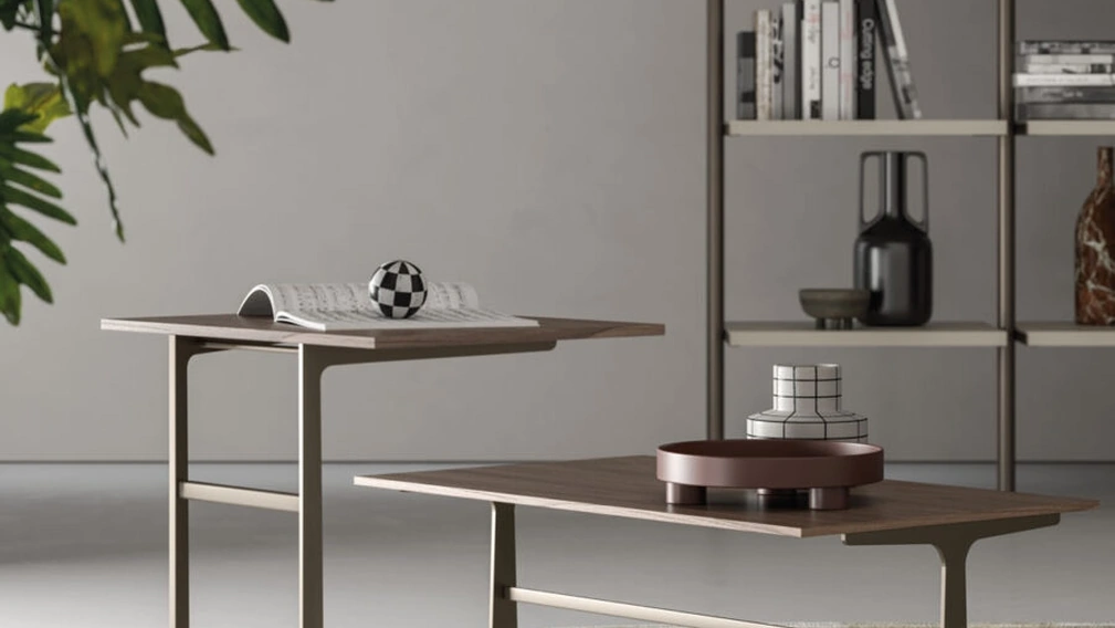 Tavolino Lama in materico Noce di Orme