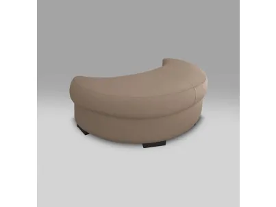 Pouf Mezzaluna in pelle di Tancredi salotti