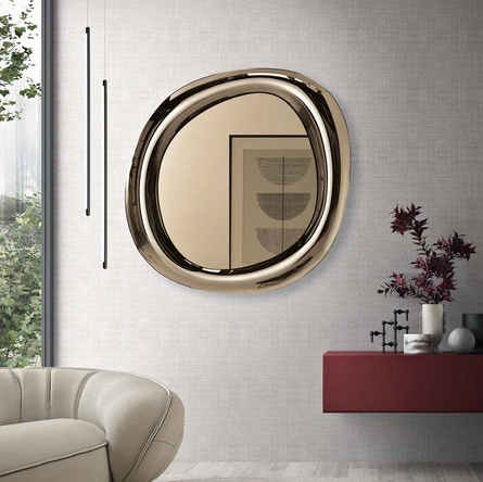 Specchio sagomato con cornice curva Move di Capodarte