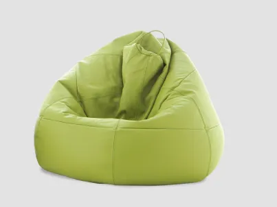 Pouf a sacco Tao in ecopelle dai colori accesi di Kermes divani