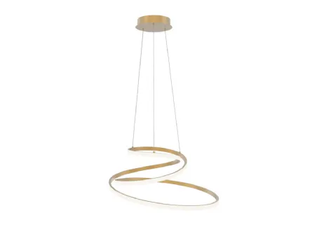 Lampada a sospensione Coaster oro  in alluminio con diffusore in silicone di F_A_N_ Europe