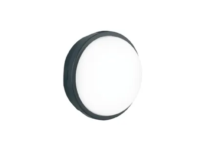 Lampada da parete Ever Antracite a LED integrato in policarbonato con cornice antracite e diffusore bianco di F_A_N_ Europe