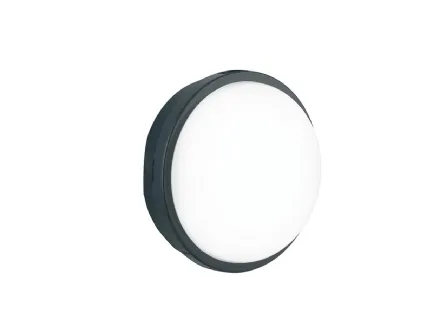 Lampada da parete Ever Antracite a LED integrato in policarbonato con cornice antracite e diffusore bianco di F_A_N_ Europe