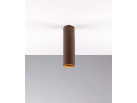 Lampada da parete Fluke Bronzo con struttura tubolare in metallo corten di F_A_N_ Europe