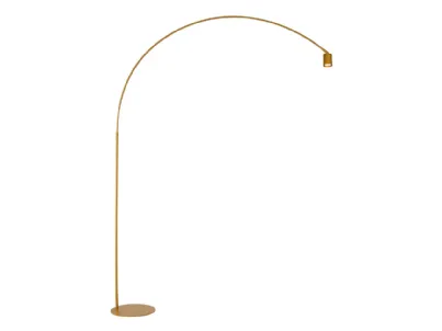Lampada da terra di design Maison oro in metallo dorato con punto luce orientabile di F_A_N_ Europe