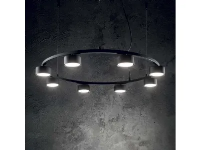 Lampada a sospensione Minor Round in metallo con sorgenti luminose a led di Ideal Lux