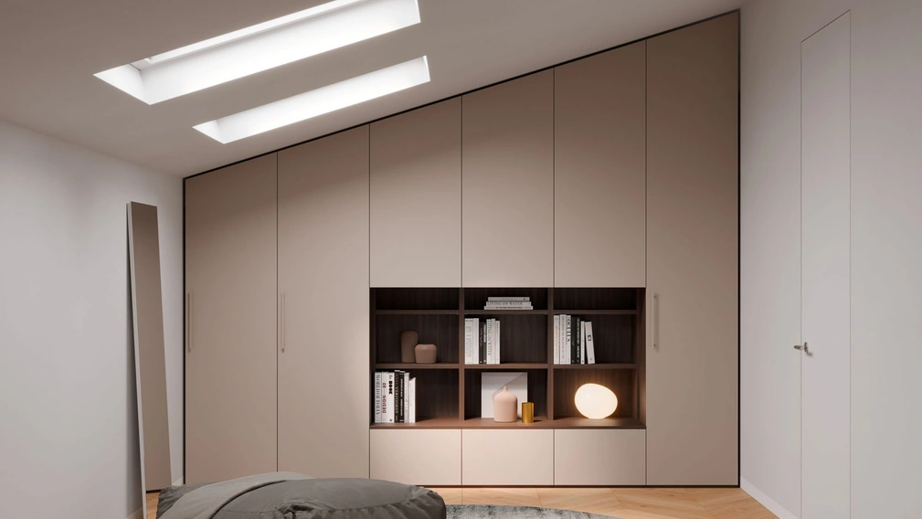 Armadio Mansardato con vani a giorno di Nardi Interni