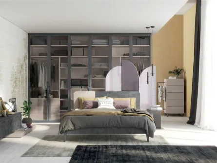 Cabina Armadio Golf M117 in vetro e melaminico di Colombini Casa