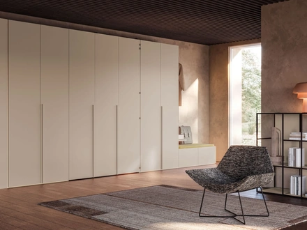 Armadio Home Office 10 in laccato opaco ecrù di Orme