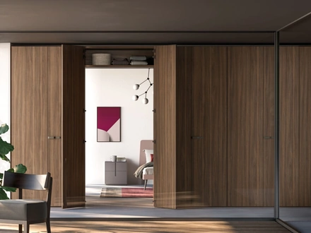 Armadio ad ante battenti Liscia Night 04 in materico cotto di Orme