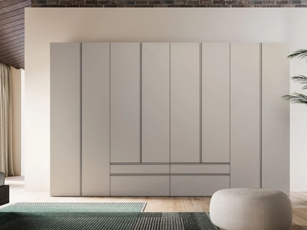 Armadio ad ante battenti Gola Night 12 in laccato opaco Sabbia di Orme