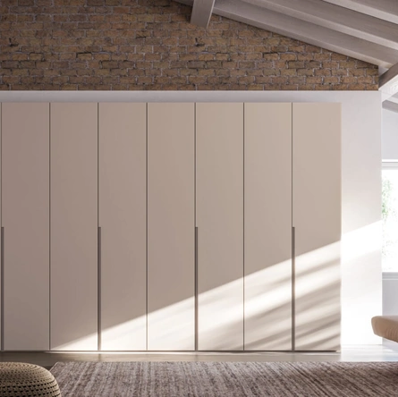 Armadio ad ante battenti Gola 1200 Night 13 in melaminico Tortora di Orme