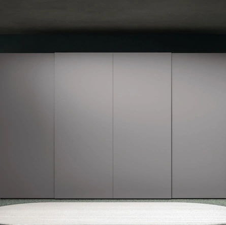 Armadio ad ante scorrevoli Liscia Night 23 in laccato opaco Basalto di Orme