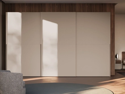 Armadio ad ante scorrevoli Gola 1200 Night 26 in melaminico Tortora di Orme