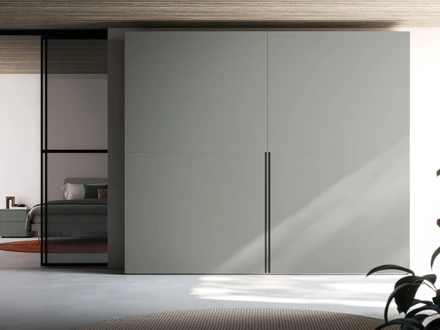 Armadio ad ante scorrevoli Gola 1200 Night 37 in laccato opaco Piombo di Orme
