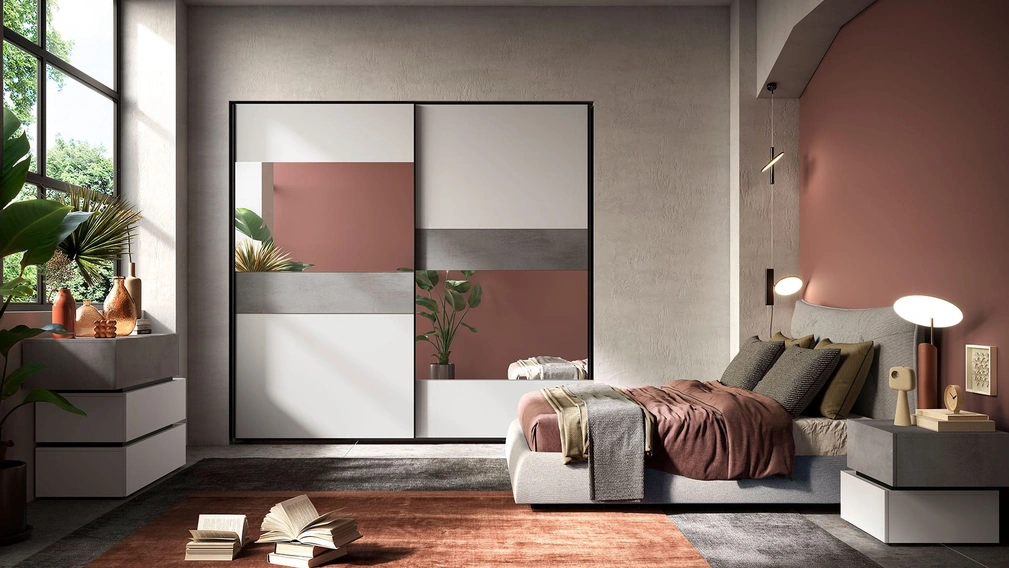 Armadio scorrevole Scacco Portland di Cecchini Italia