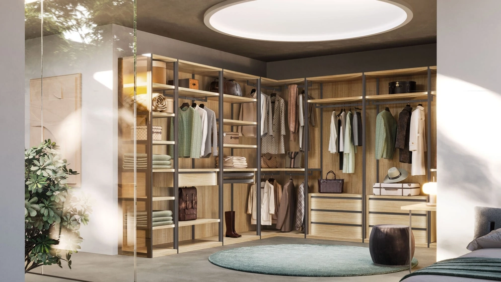 Cabina Armadio Skeletro 06 in materico rovere di Orme