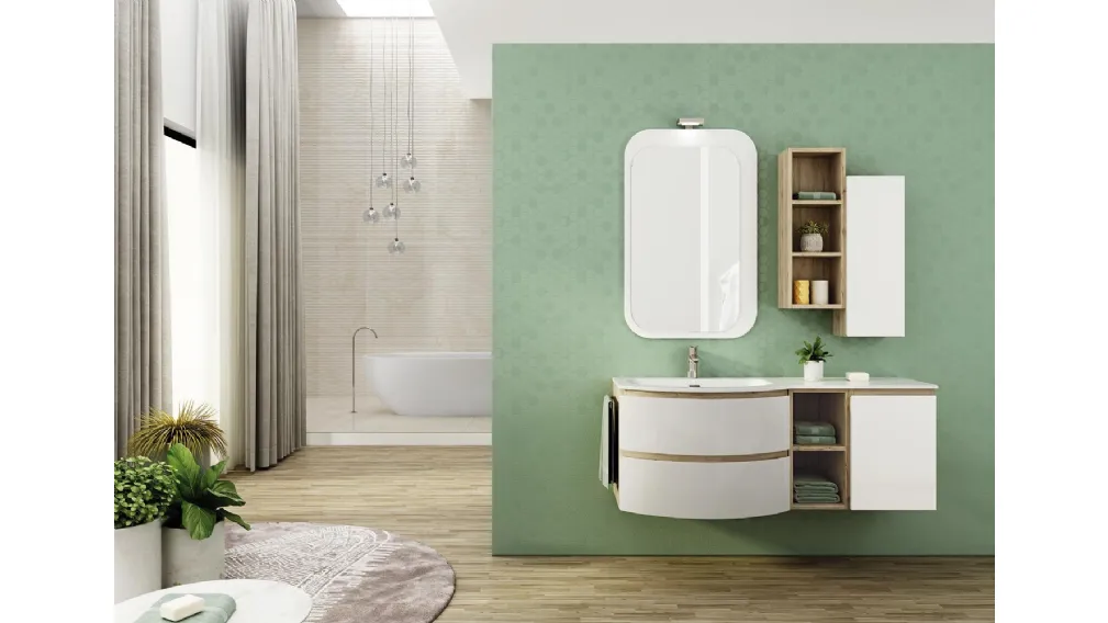 Mobile da Bagno Freedom Curvo 05 di Legnobagno