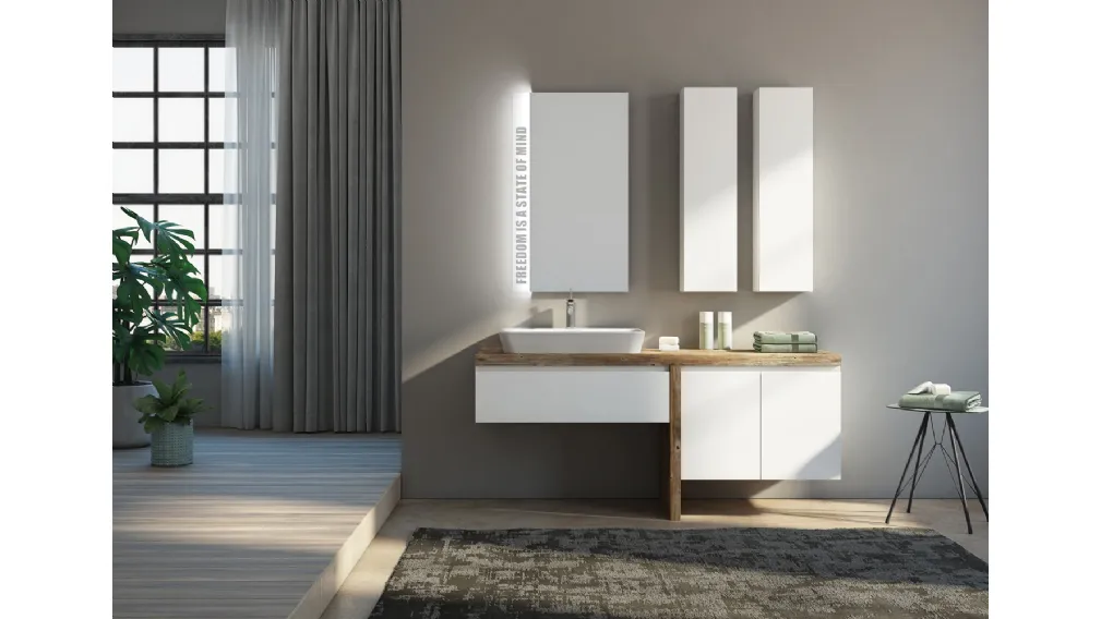 Mobile da Bagno Freedom Lineare 12 di Legnobagno