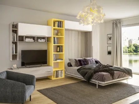 Cameretta salvaspazio con letto a scomparsa Top CM222 di Giessegi