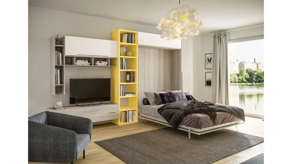 Cameretta salvaspazio con letto a scomparsa Top CM222 di Giessegi