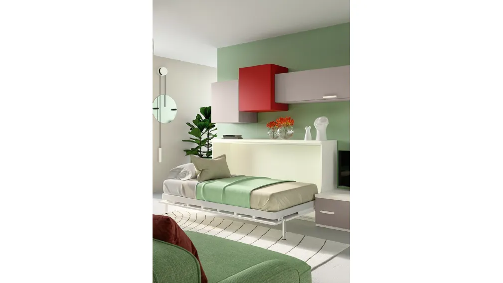 Cameretta salvaspazio con letto a scomparsa Top CM 322 di Giessegi