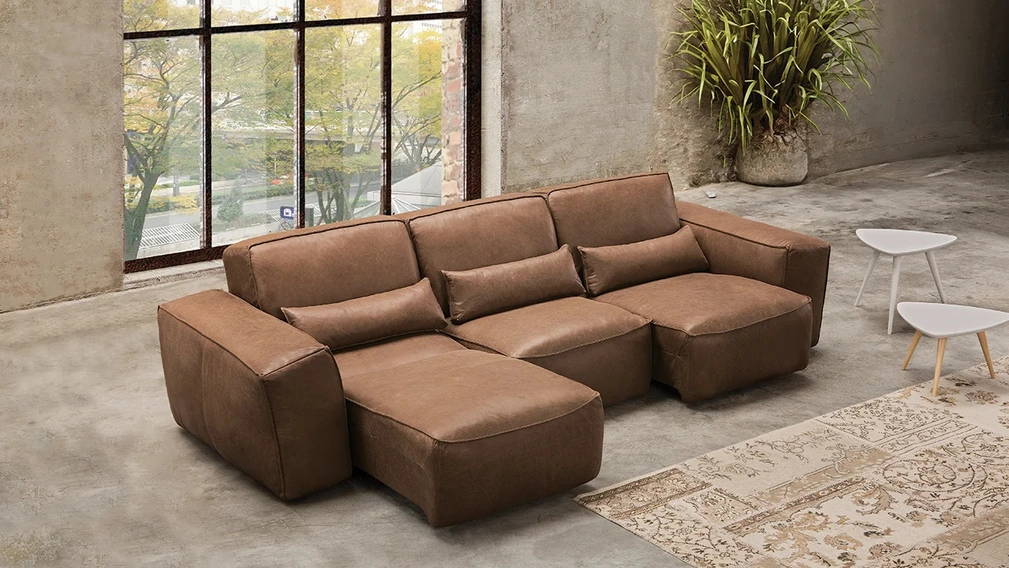 Divano con penisola Cortina di Delta Salotti