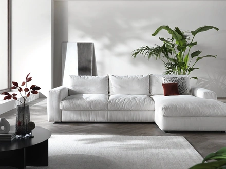 Divano letto con penisola Nido di Delta Salotti