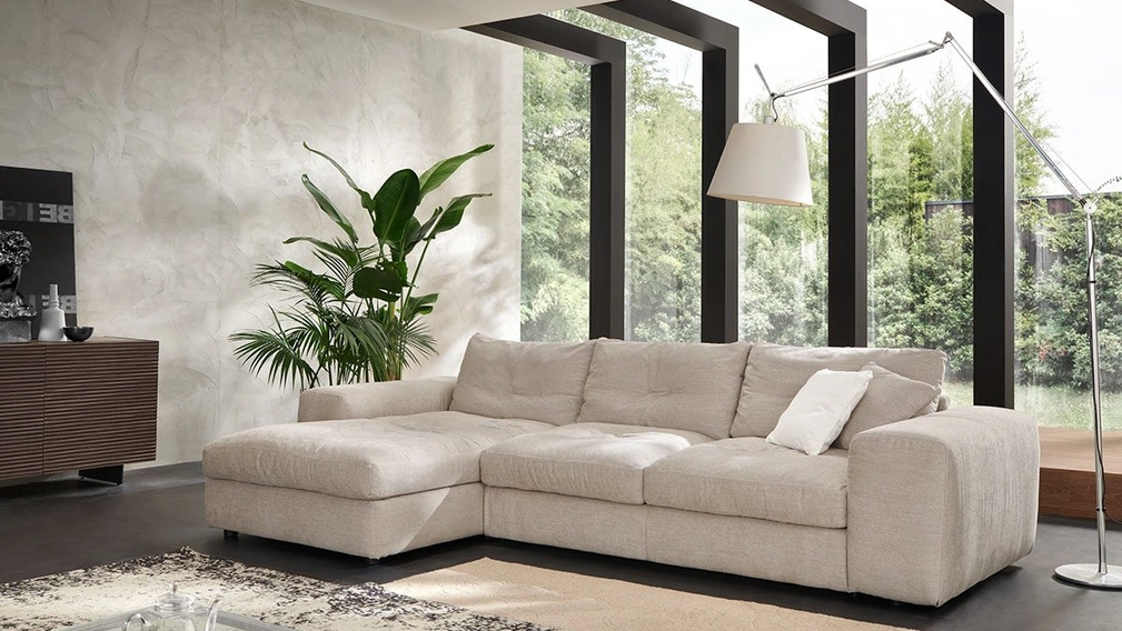 Divano letto con penisola Nido di Delta Salotti