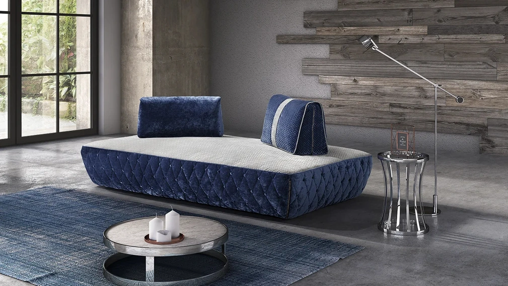 Divano in tessuto imbottito Talk di Delta Salotti