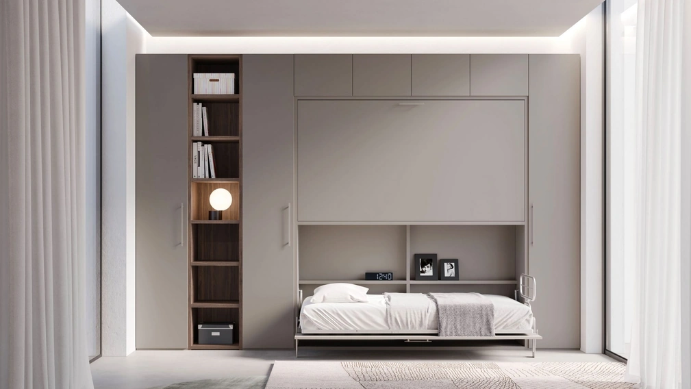 Letto a scomparsa Nikai Doppio in melaminico di Nardi Interni