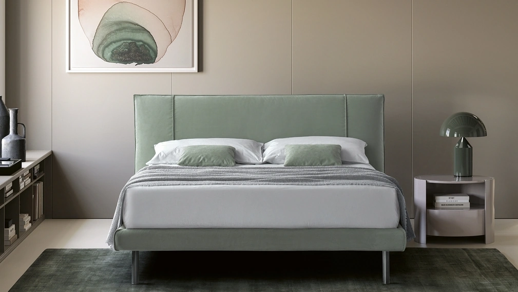 Letto Armonia in tessuto imbottito di San Lorenzo