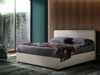 Letto in ecopelle con testiera Stromboli di Artigianaletti