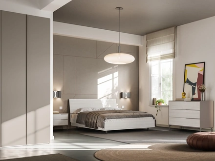 Letto matrimoniale con testiera Banco Night 25 di Orme