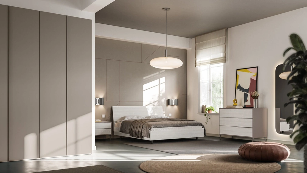 Letto matrimoniale con testiera Banco Night 25 di Orme