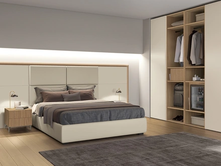 Letto in ecopelle Basic di Colombini Casa