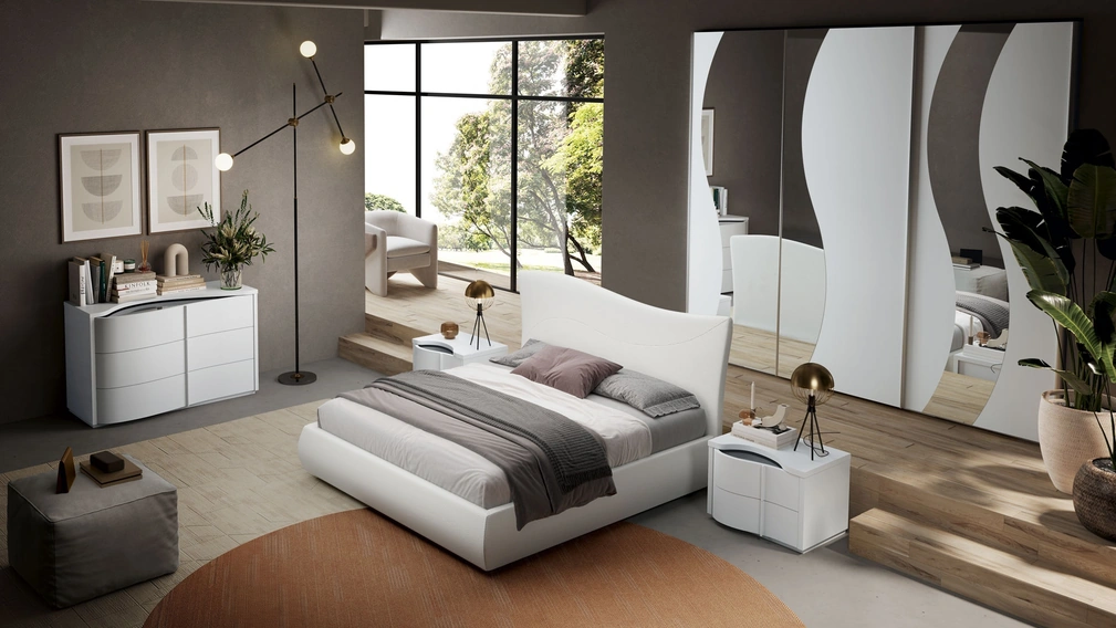 Letto in ecopelle Aura di Cecchini Italia