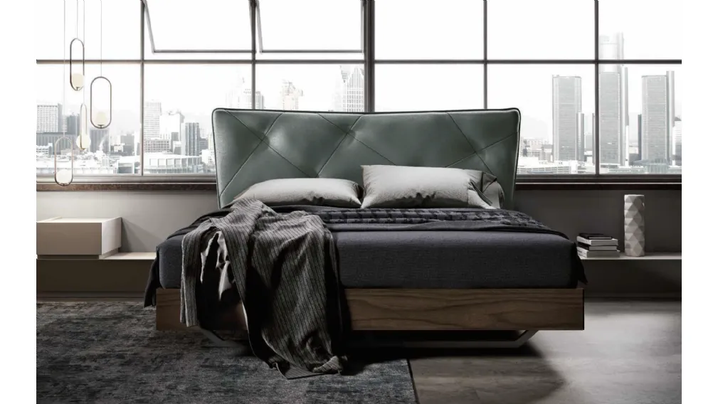 Letto imbottito Dione di Imab