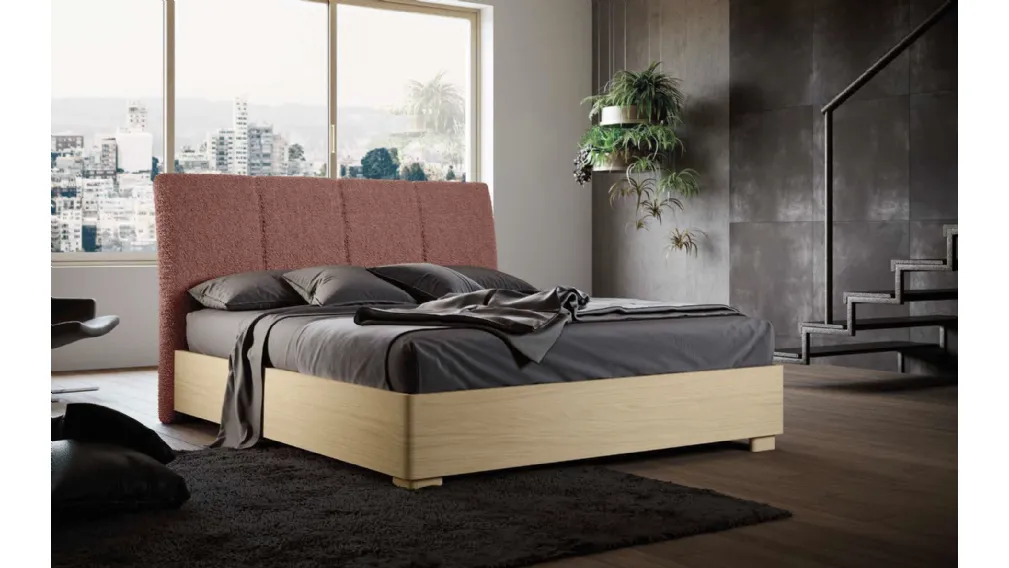 Letto con testiera in tessuto Era di Imab