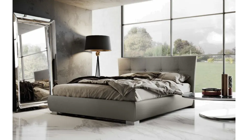 Letto in tessuto imbottito Esedra di Imab