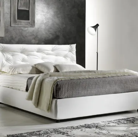 Letto in ecopelle Bianco di Italnotte