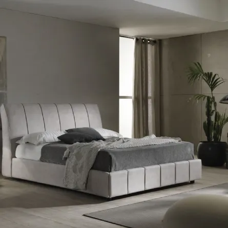 Letto in ecopelle con testiera Ginevra di Italnotte