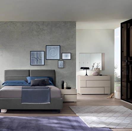 Letto in tessuto Milo di Gierre Mobili
