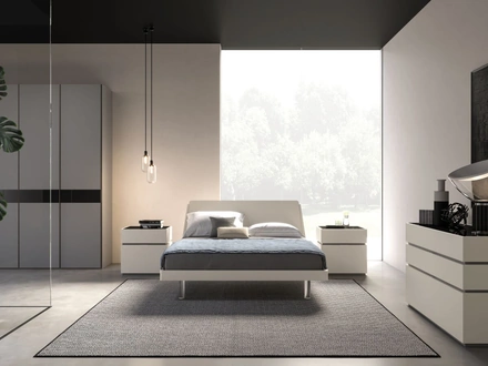 Letto Miranda Night 28 in laccato opaco Sabbia di Orme