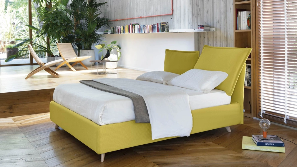 Letto moderno So Pop in tessuto imbottito di Noctis