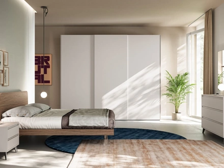 Letto matrimoniale in materico Noce Arca Night 09 di Orme