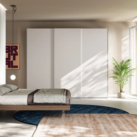 Letto matrimoniale in materico Noce Arca Night 09 di Orme